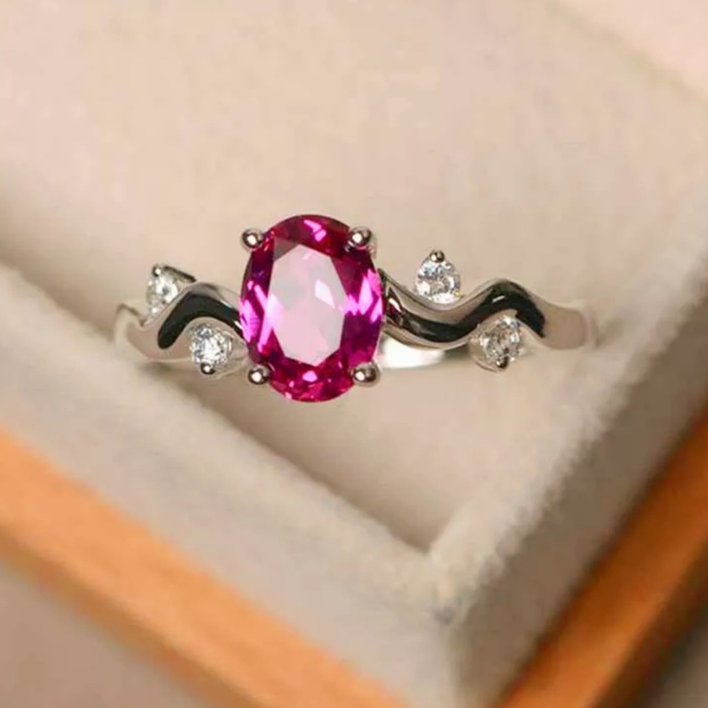 Sterling Silver Ruby Ring 925 - image 3